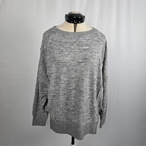 Trade Heritage Sweatshirt Women's M Gray Long Sleeve Pullover Oversized NWT